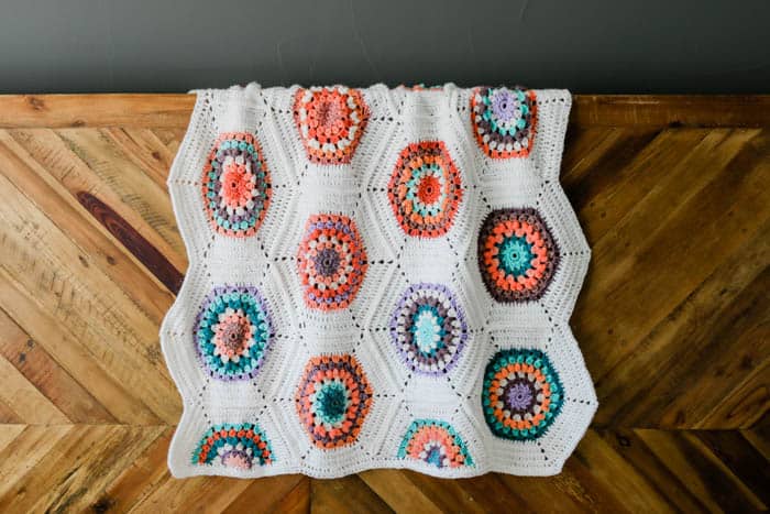 Flower Crochet Hexagon Quilt Pattern