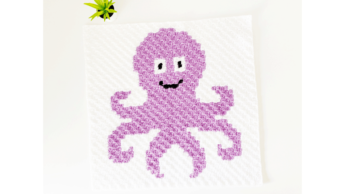 C2C Crochet Octopus Blanket Square